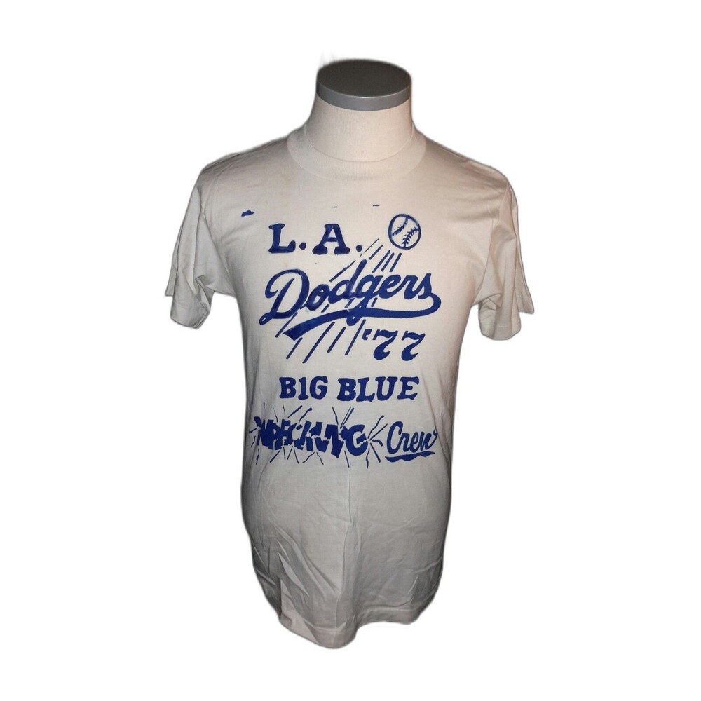 Vintage 77 Dodgers "Big Blue Wrecking Crew" t shirt "We Are The Champions" Queen